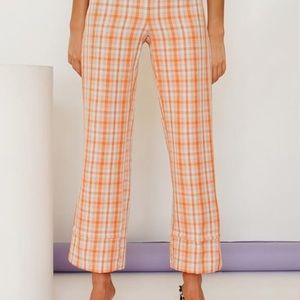 Verge Girl Last Sunset Check Orange Pants